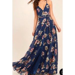 Lulu’s Always There For Me Floral Wrap Maxi Dress